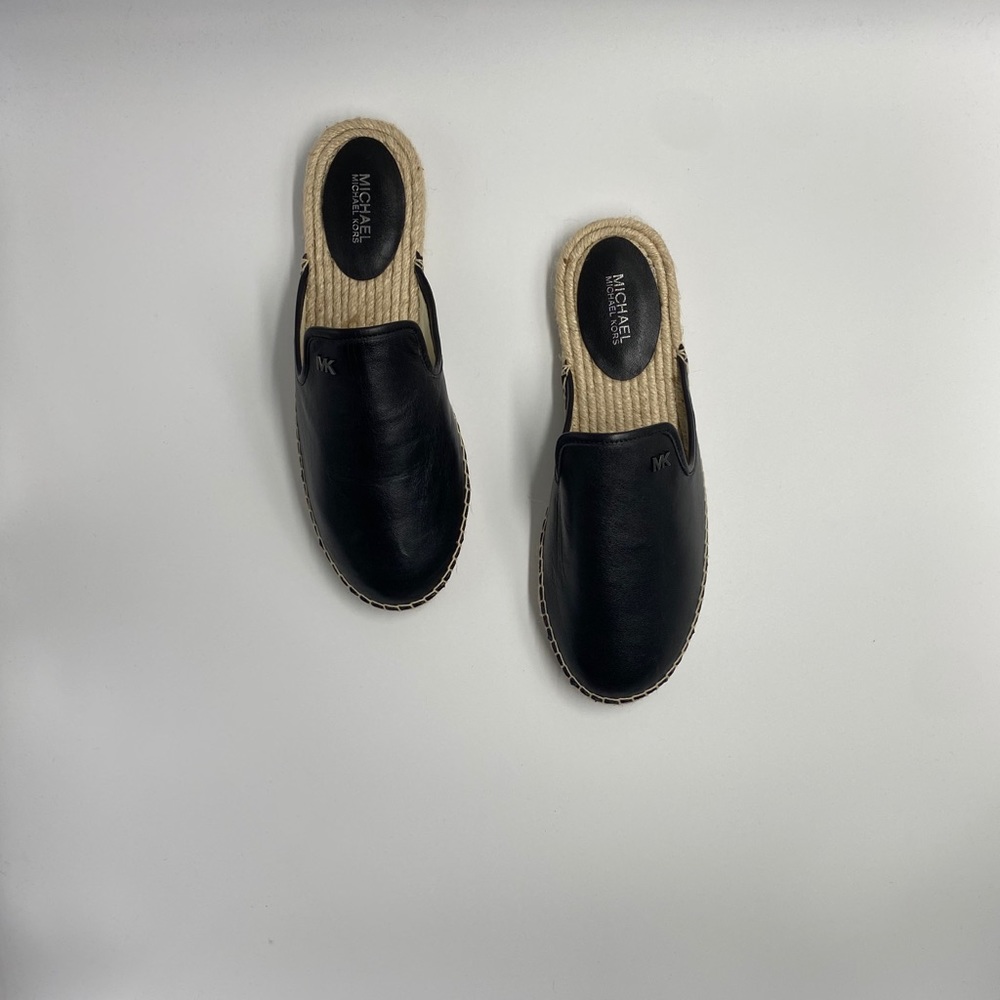 New Michael Kors Emilia Leather Slide Mules - Picture 2 of 3
